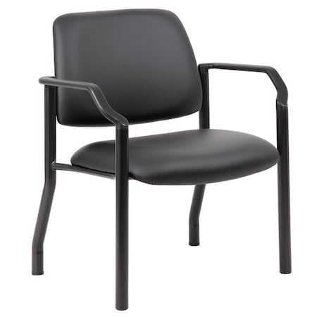 Officesource OS Big & Tall Collection Guest Chair with Arms and Black Frame 59052FPABK